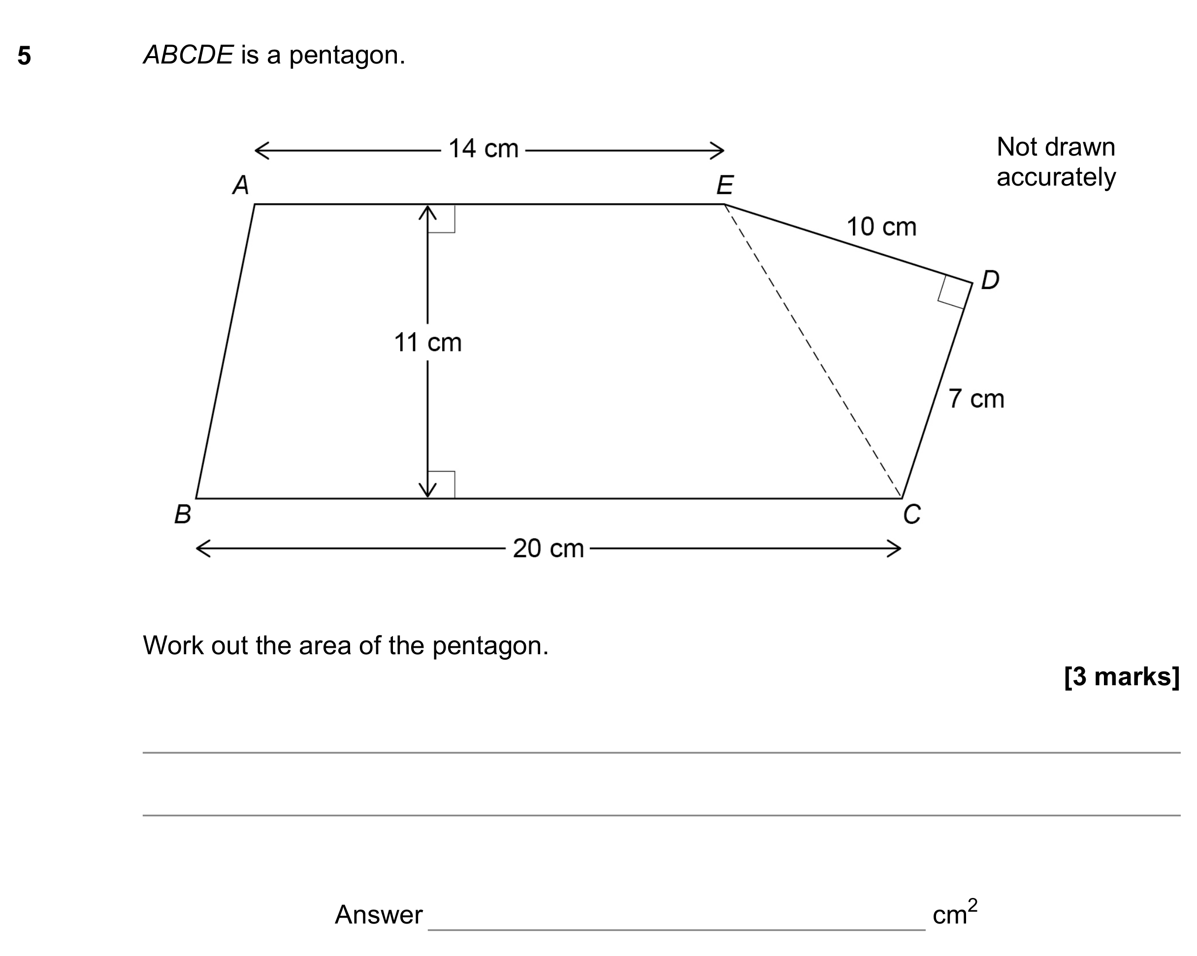 Question 5 — Perimeter and Area — AQA GCSE November 2022