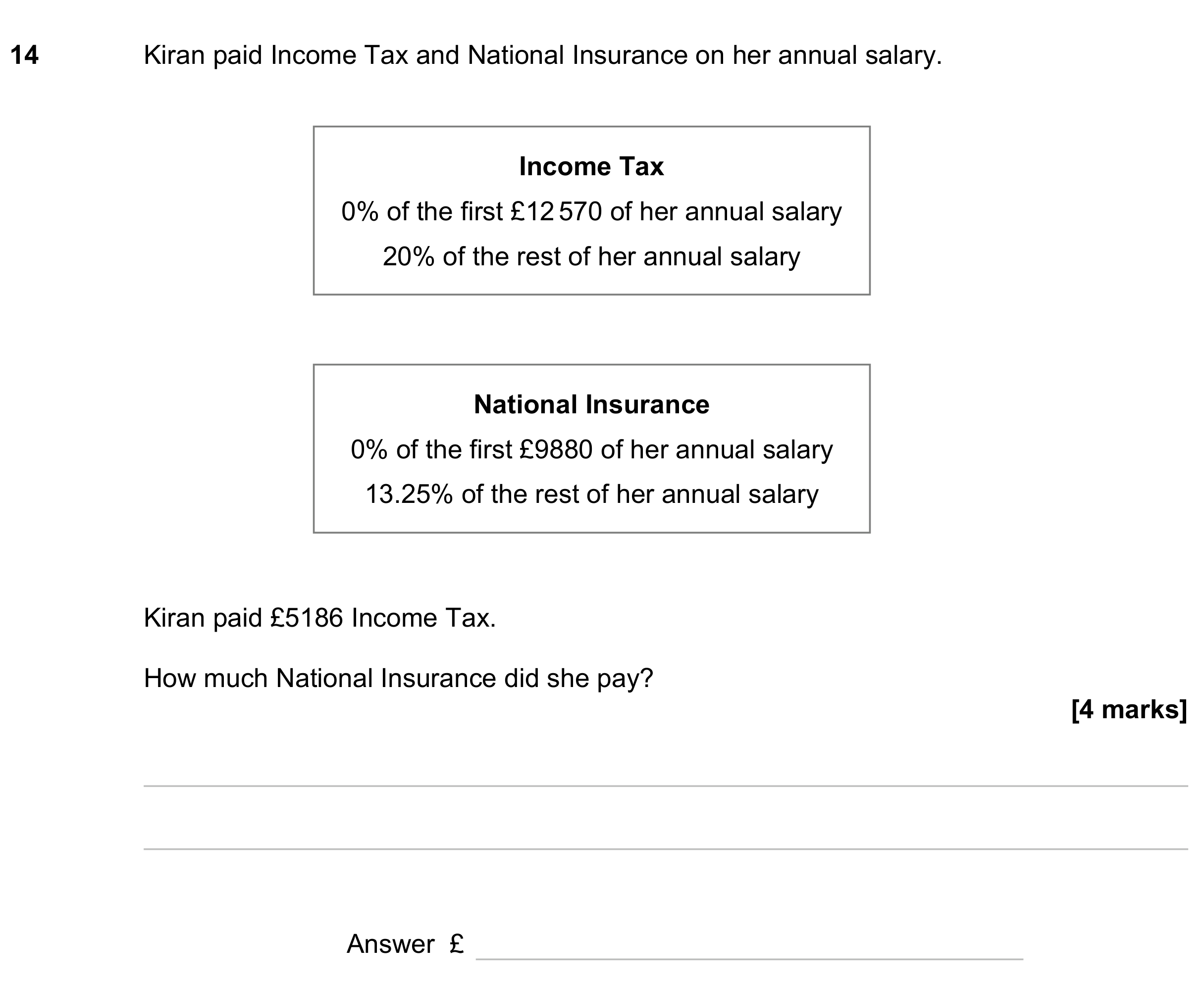 Question 14 — Percentages, Money Problems — AQA GCSE June 2023