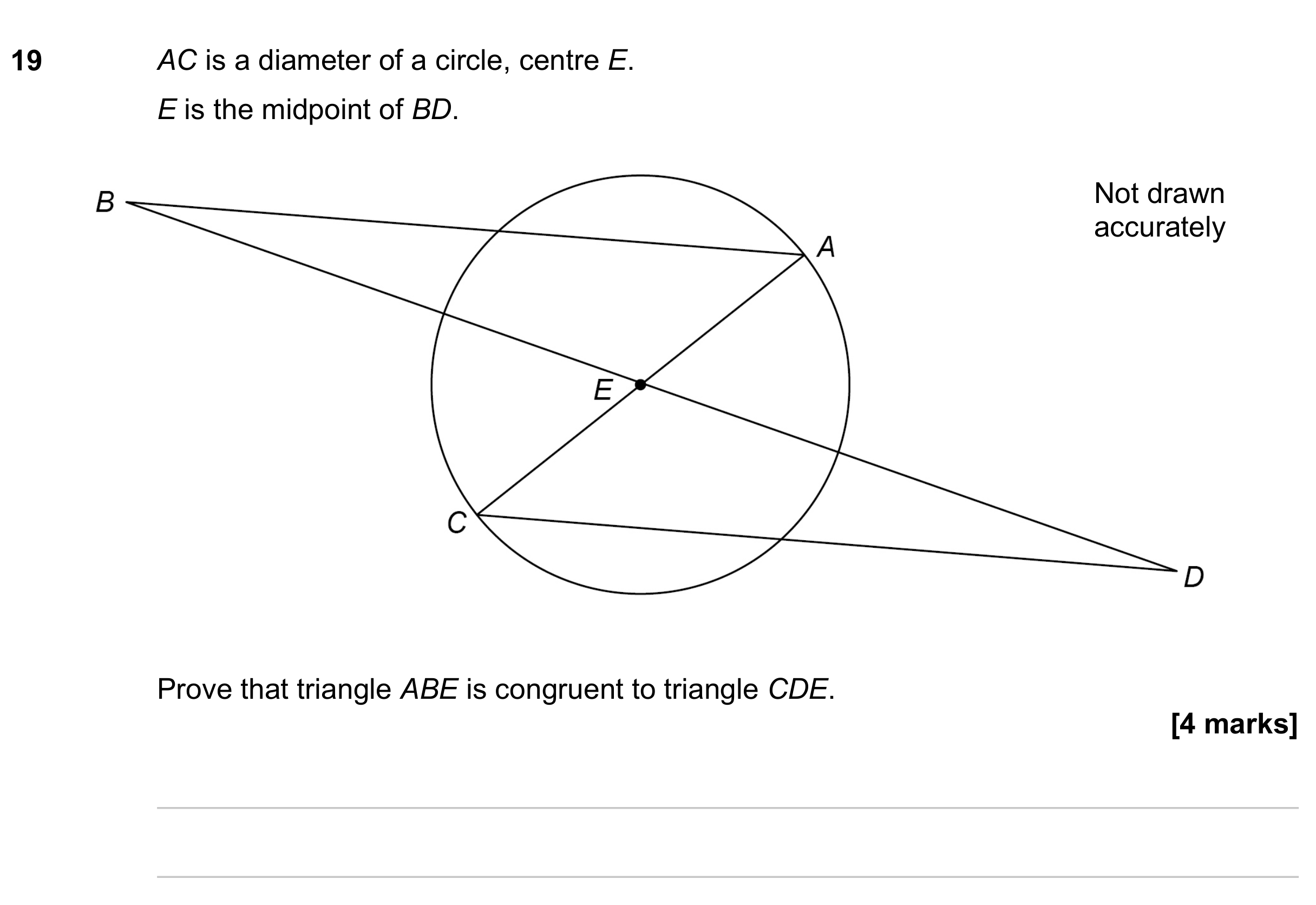 Question 19 — Congruence and Similarity — AQA GCSE November 2023