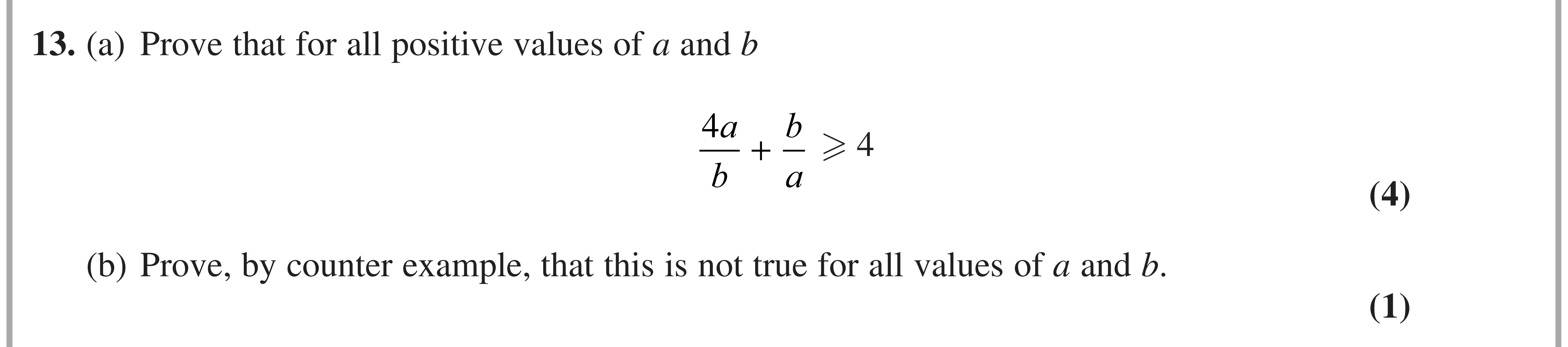 Question 13 — Proof — Edexcel AS Maths June 2020