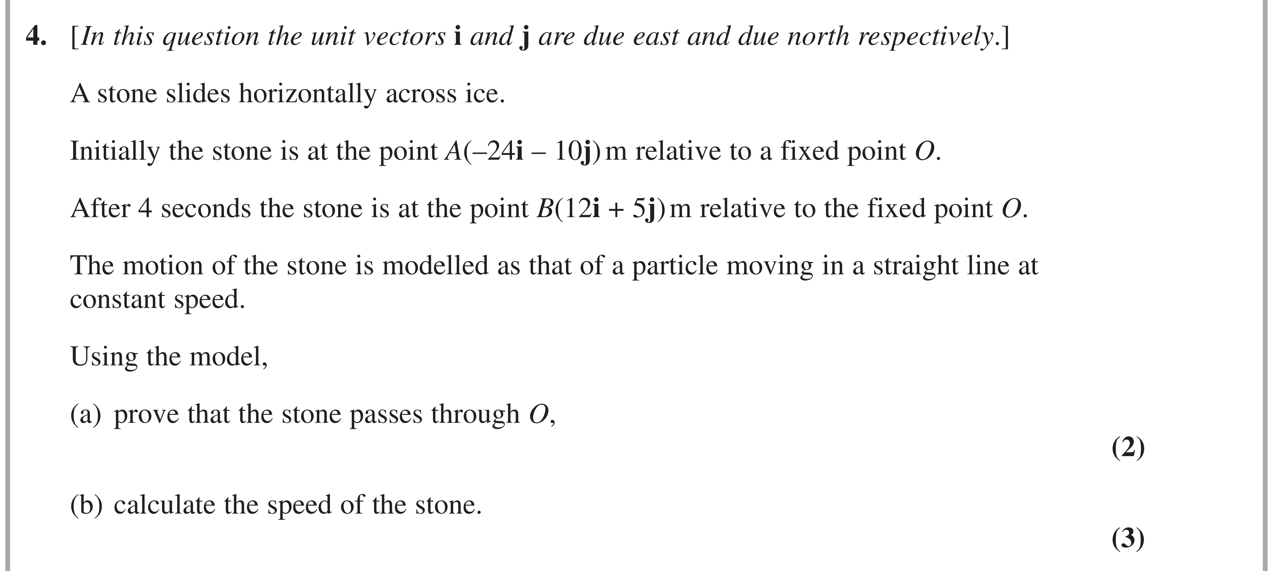 Question 4 — Vectors — Edexcel AS Maths November 2021