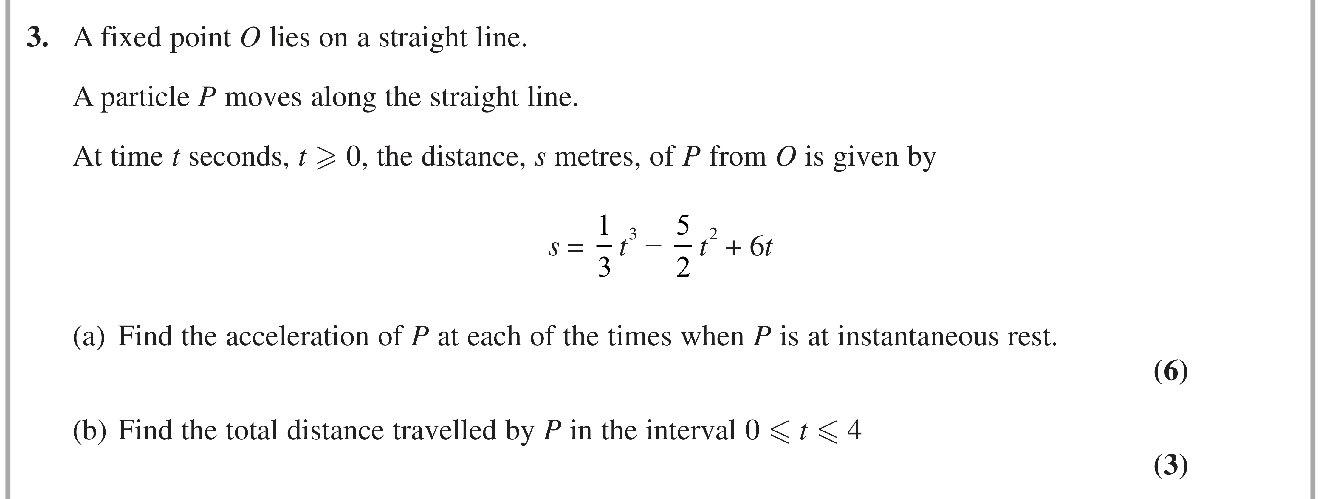 Question 3 — Variable Acceleration 1d — Edexcel AS Maths June 2022