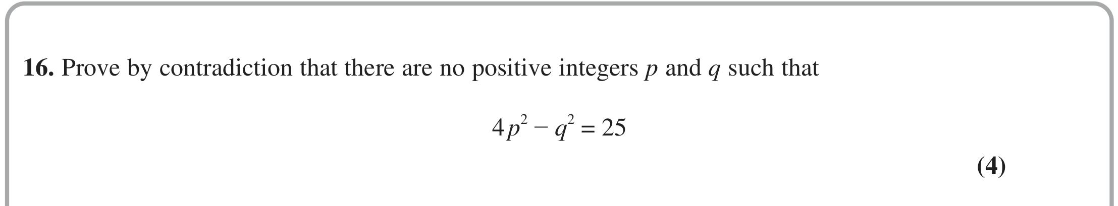 Question 16 — Proof — Edexcel October 2020