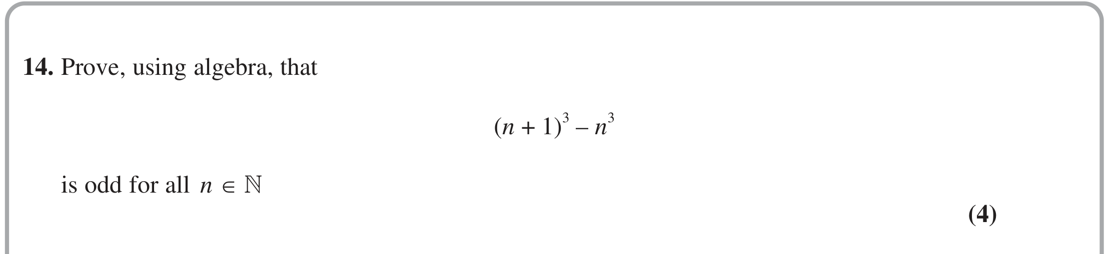 Question 14 — Proof — Edexcel June 2023