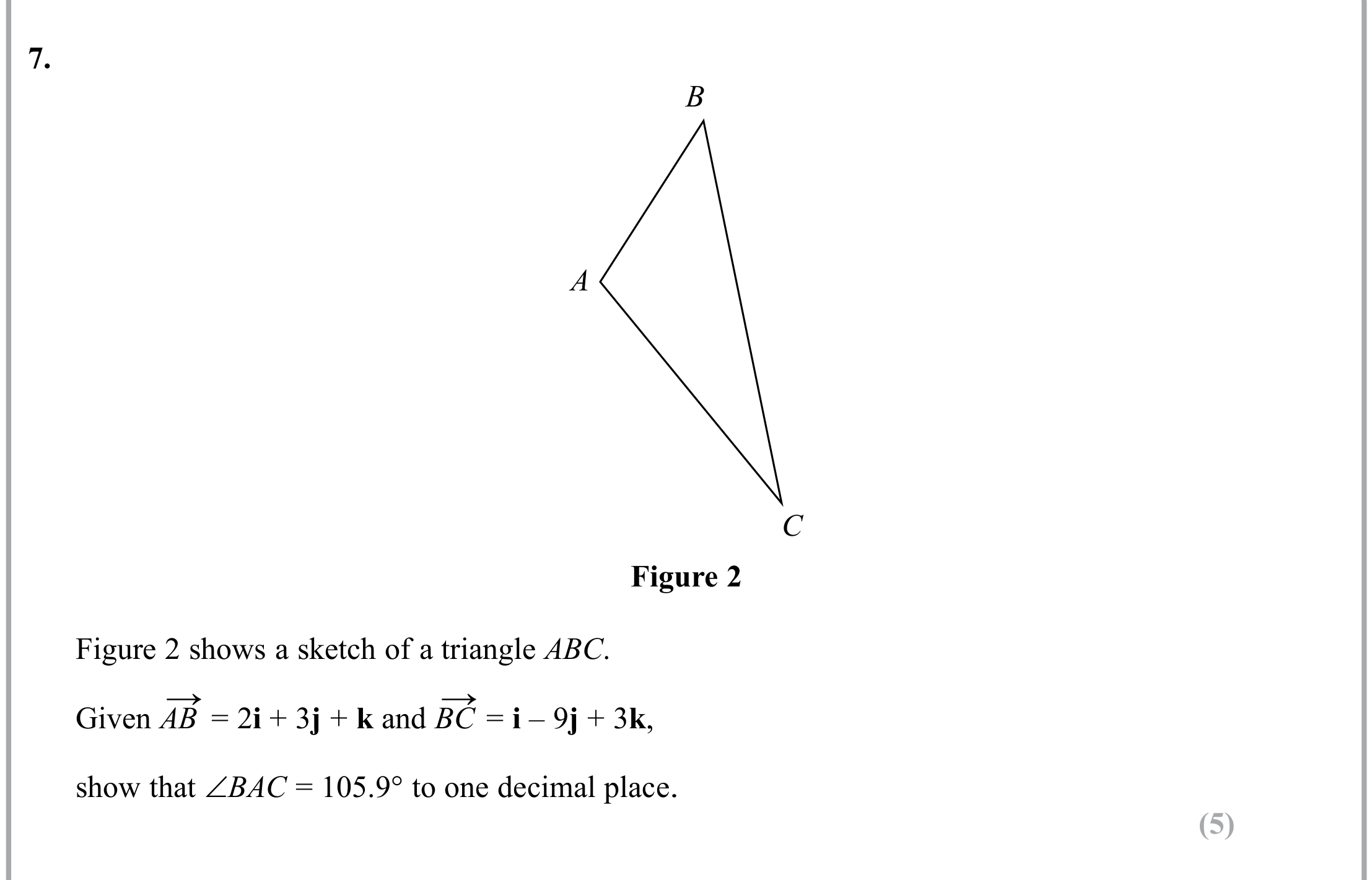 Question 7 — Vectors — Edexcel Sample Paper