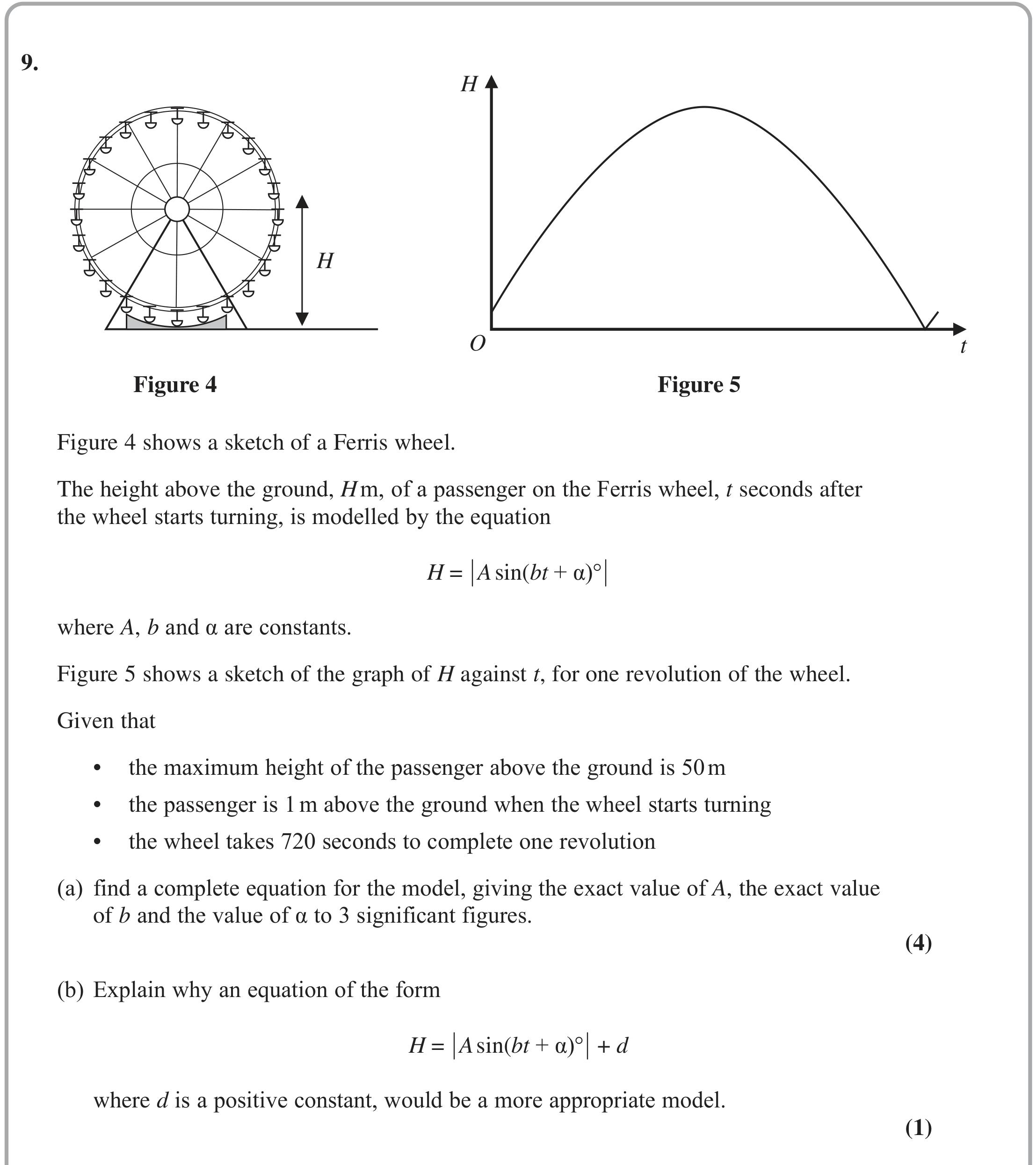Question 9 — Trig — Edexcel June 2022