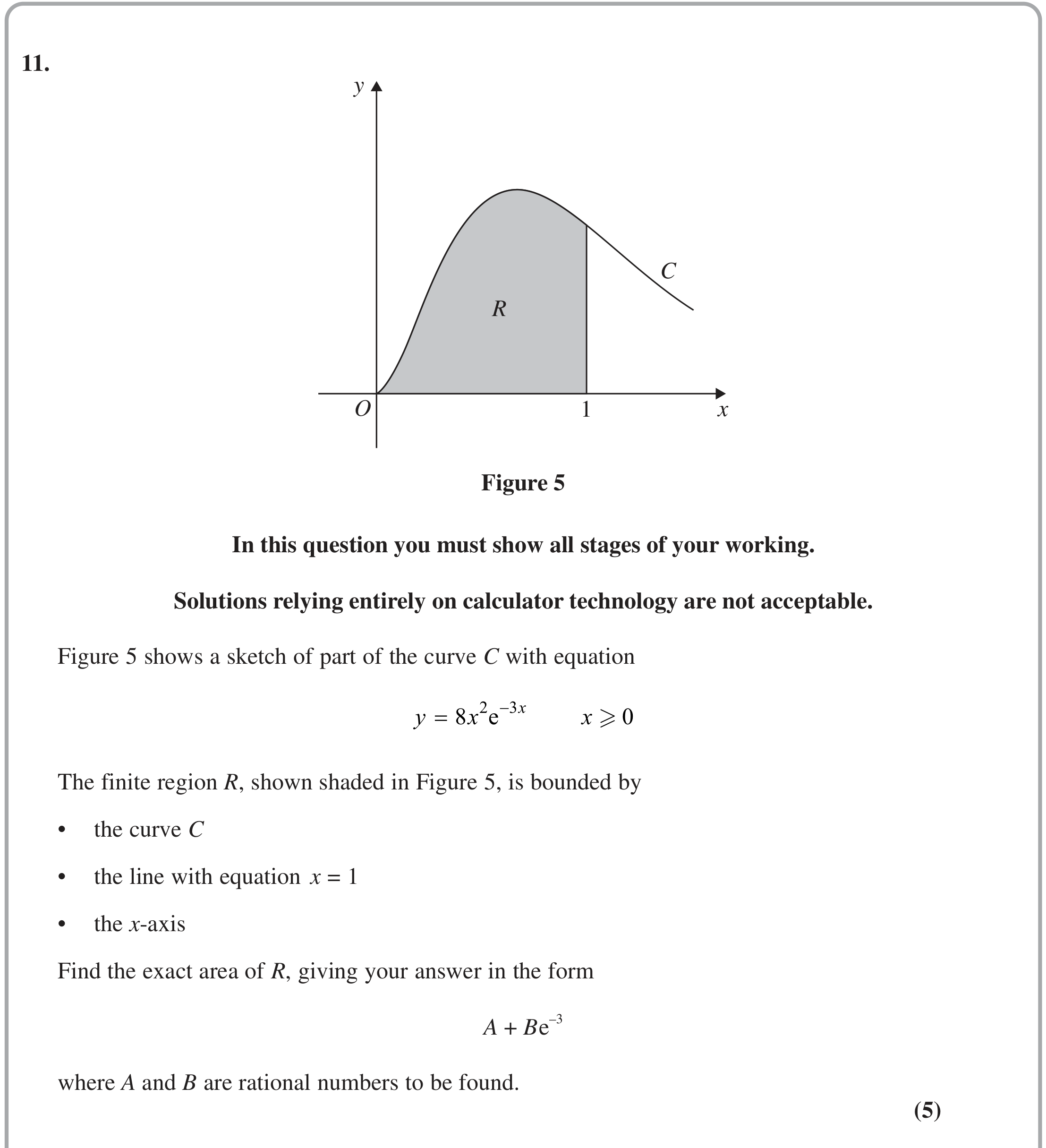 Question 11 — Integration — Edexcel June 2024