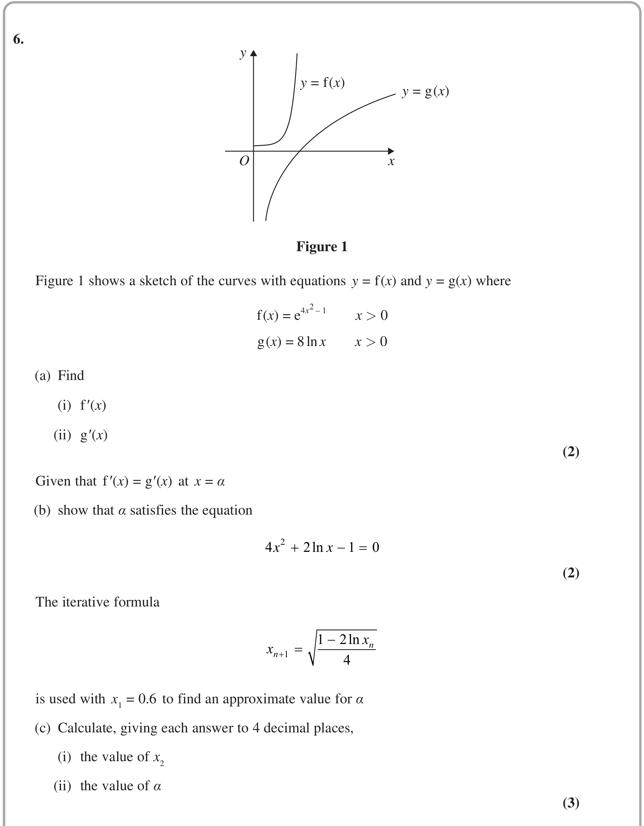 Question 6 — Differentiation, Numerical Methods — Edexcel June 2024