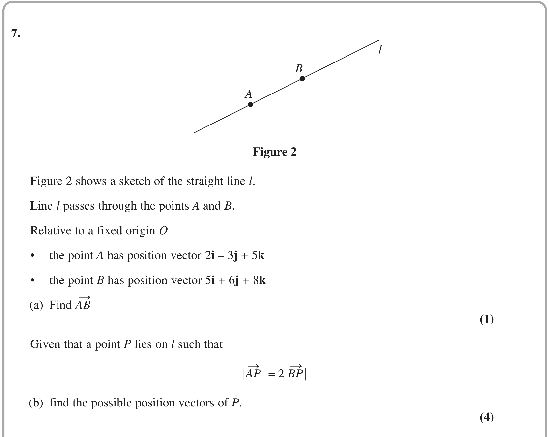 Question 7 — Vectors — Edexcel June 2024