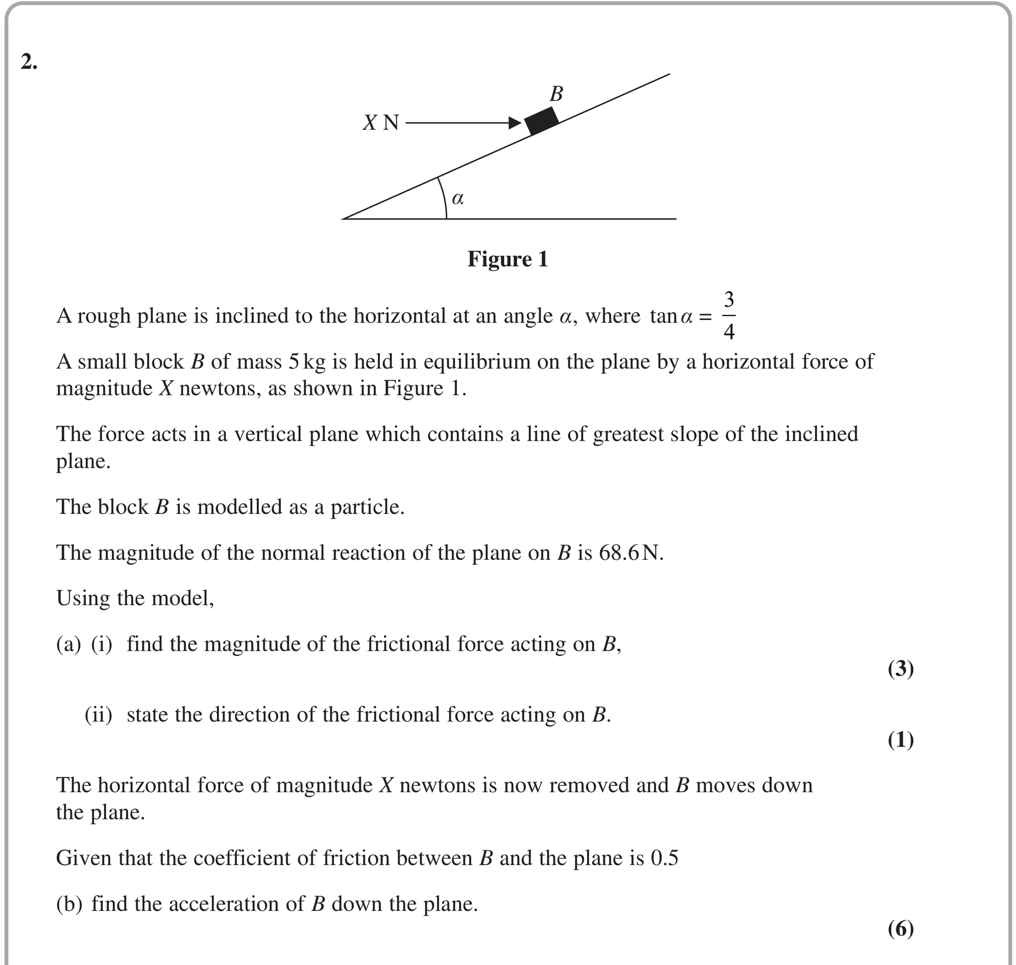 Question 8 — Forces and Friction, Forces and Friction — Edexcel June 2022