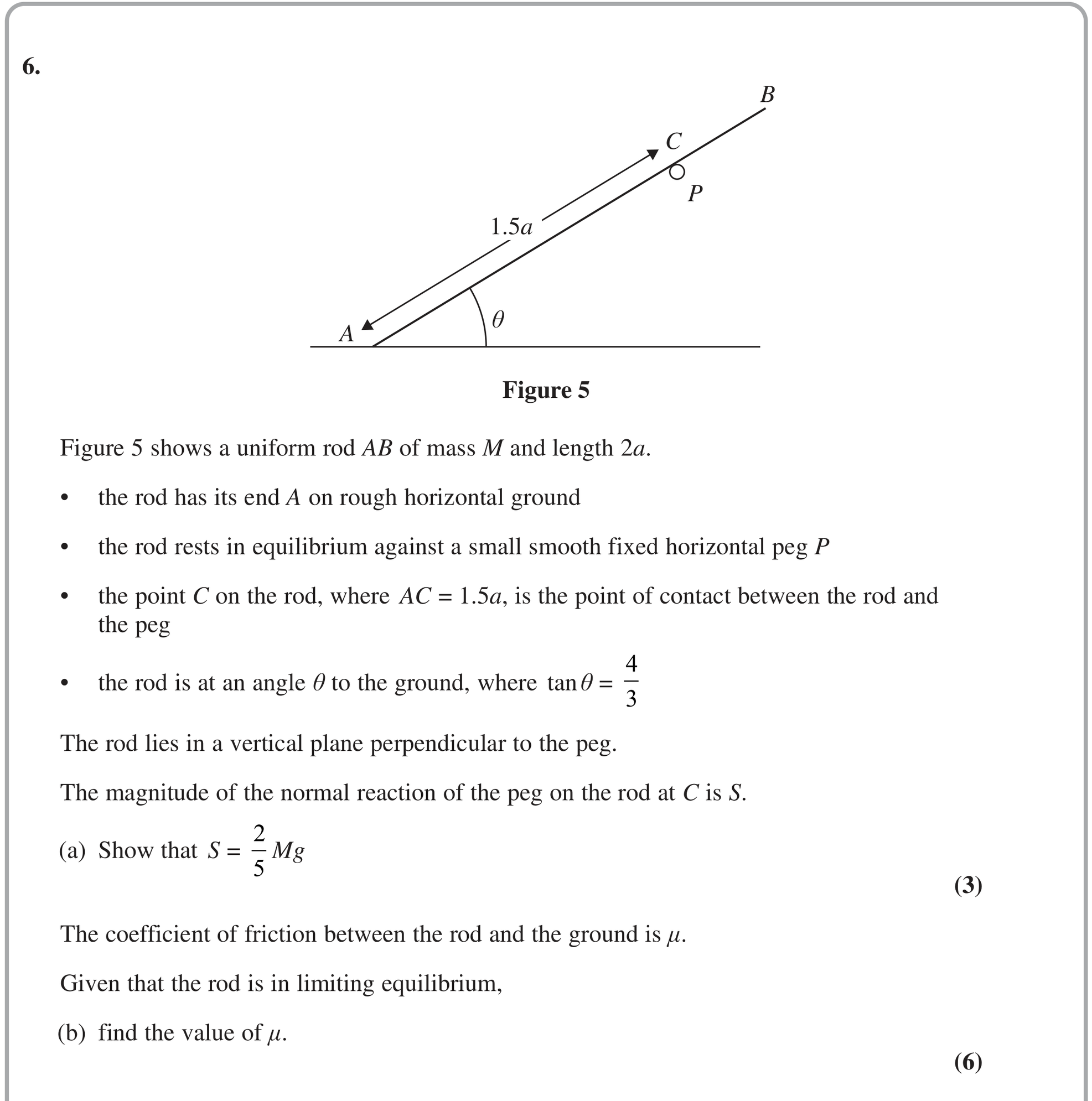 Question 12 — Moments — Edexcel June 2024