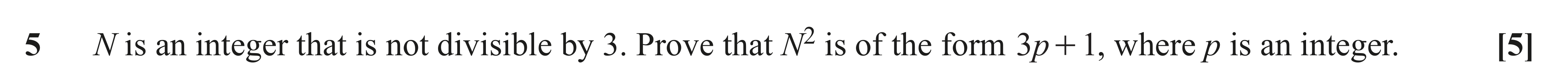 Question 5 — Proof — OCR AS Maths June 2018