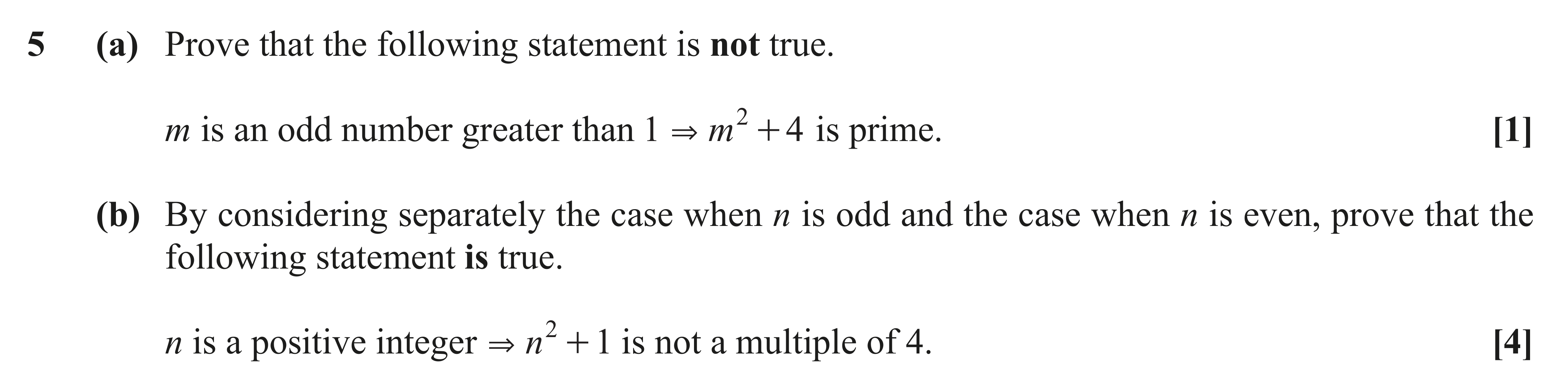 Question 5 — Proof — OCR AS Maths June 2019