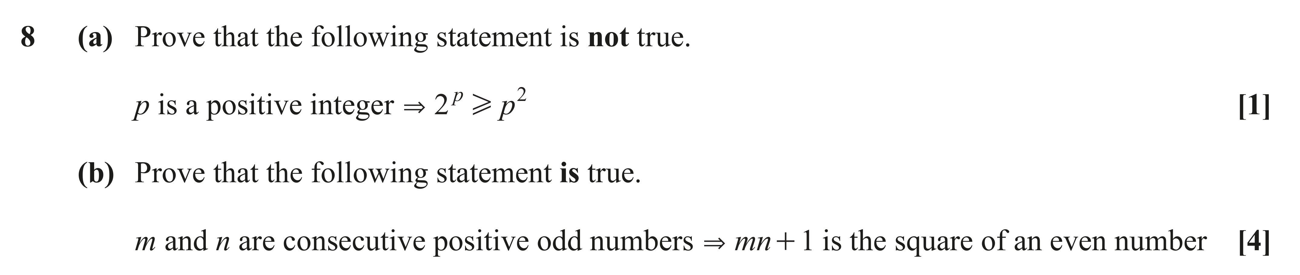 Question 8 — Proof — OCR AS Maths November 2021