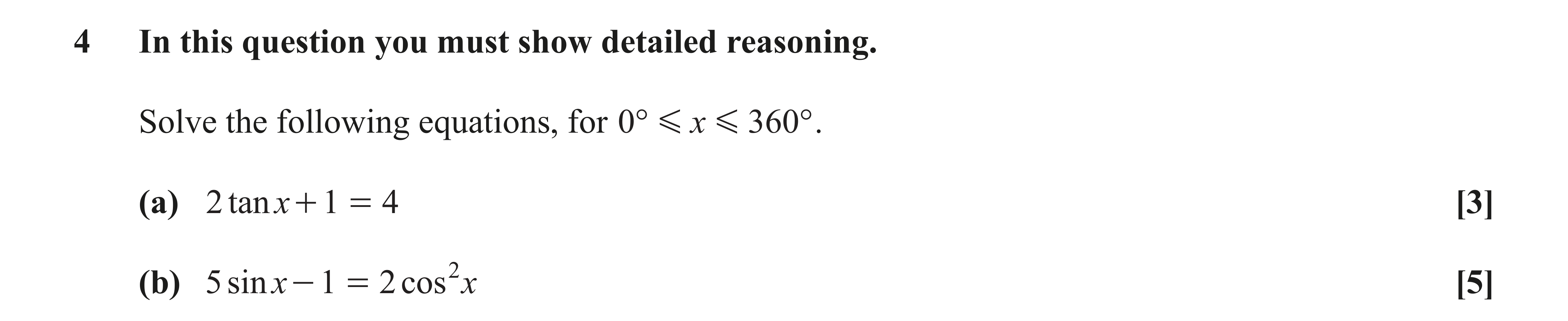 Question 4 — Trig — OCR AS Maths June 2022