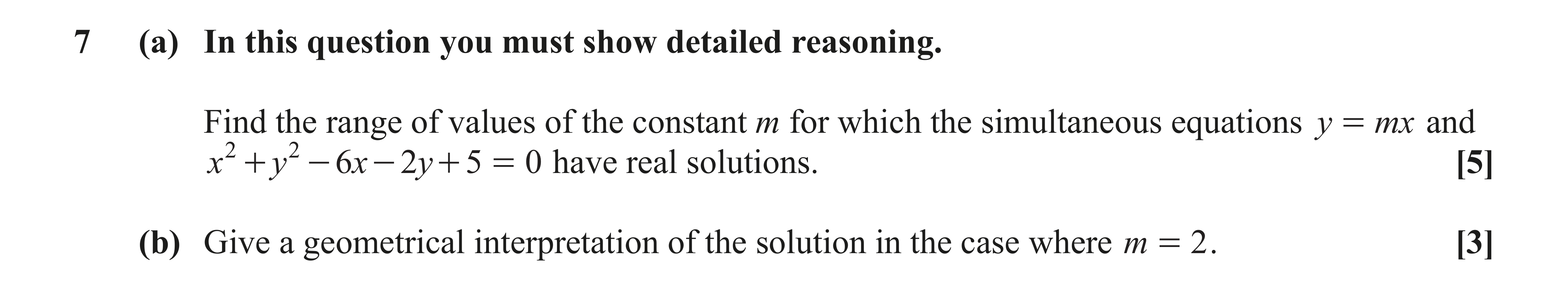 Question 7 — Circles — OCR AS Maths June 2022