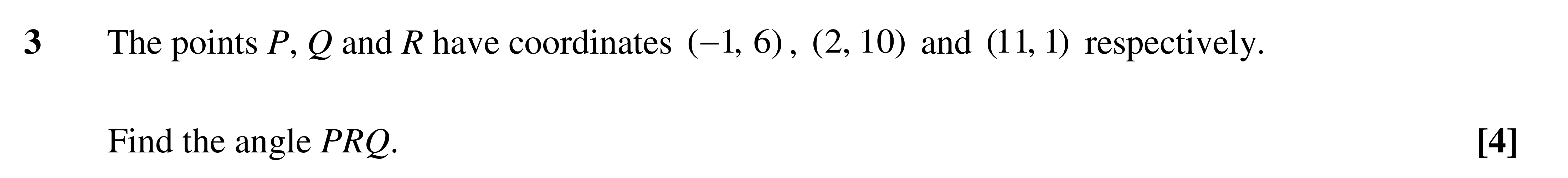 Question 3 — Triangles, Coordinate Geometry — OCR AS Maths Sample Paper 2022