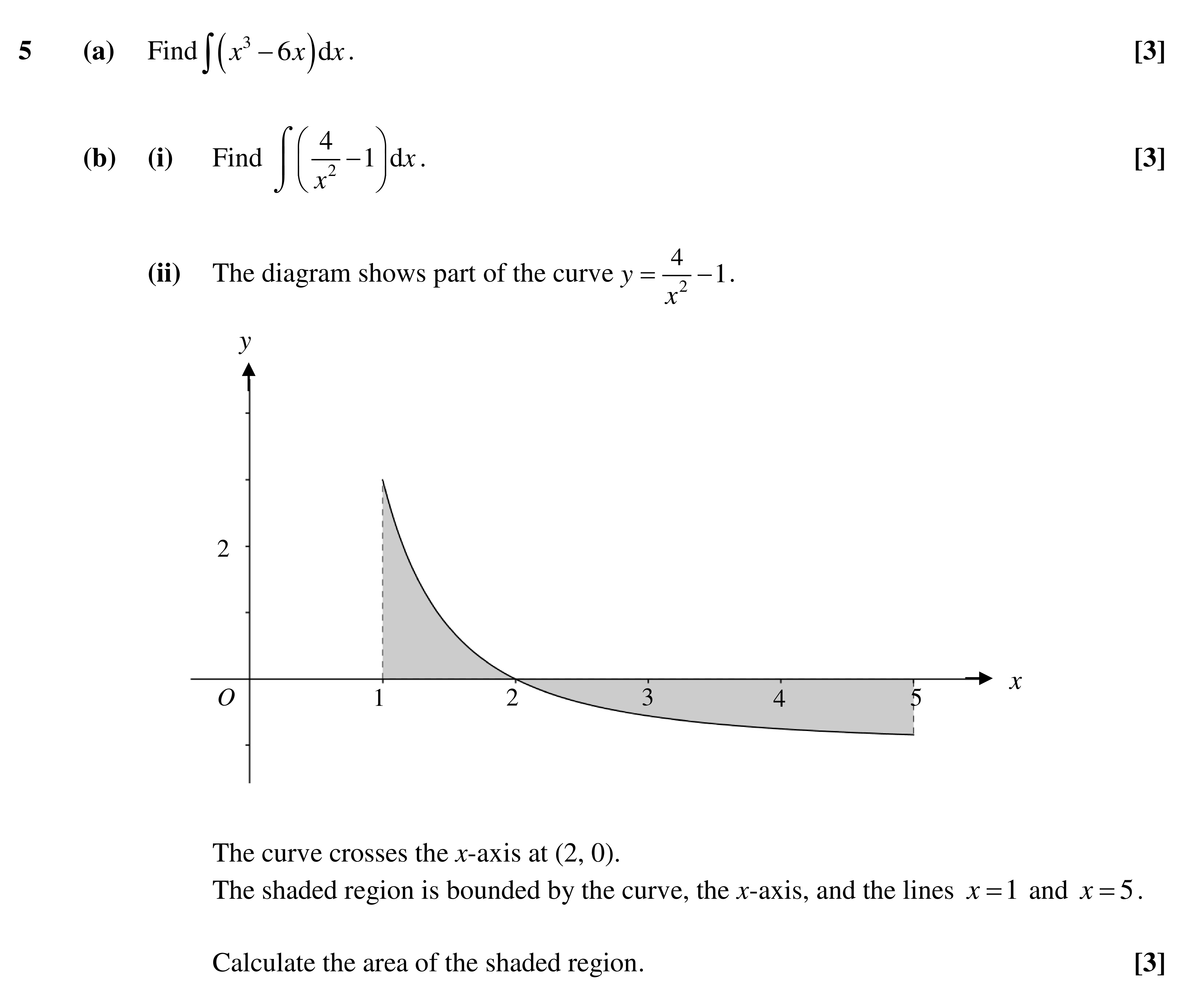 Question 5 — Integration — OCR AS Maths Sample Paper 2022