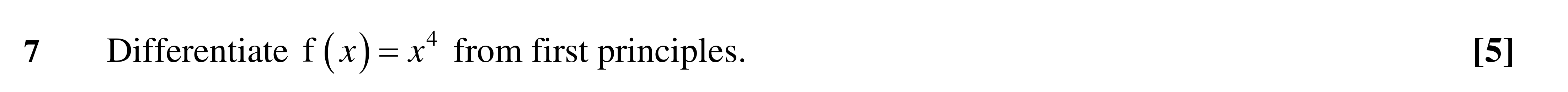 Question 7 — Differentiation — OCR AS Maths Sample Paper 2018