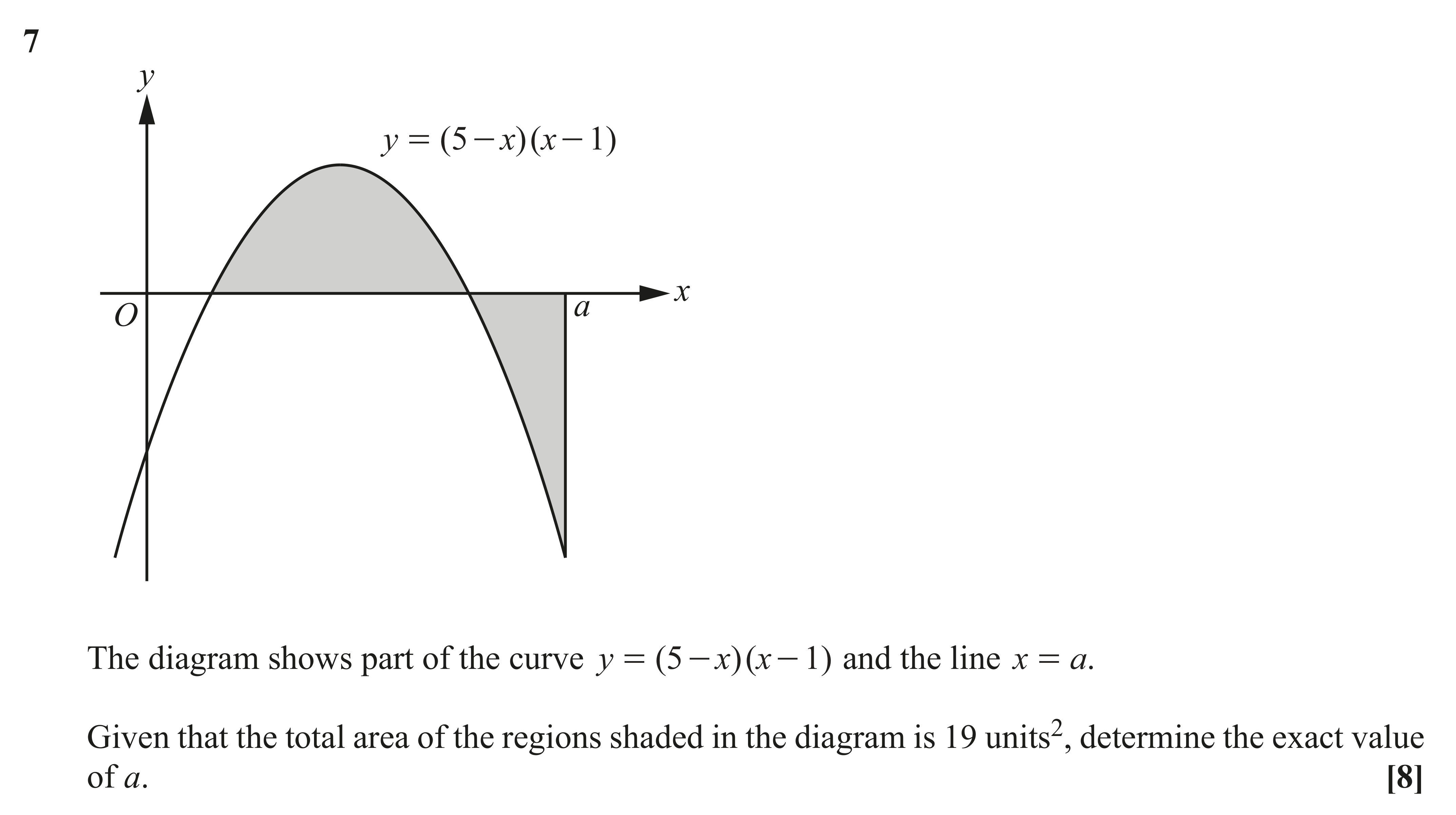 Question 7 — Integration — OCR AS Maths June 2019