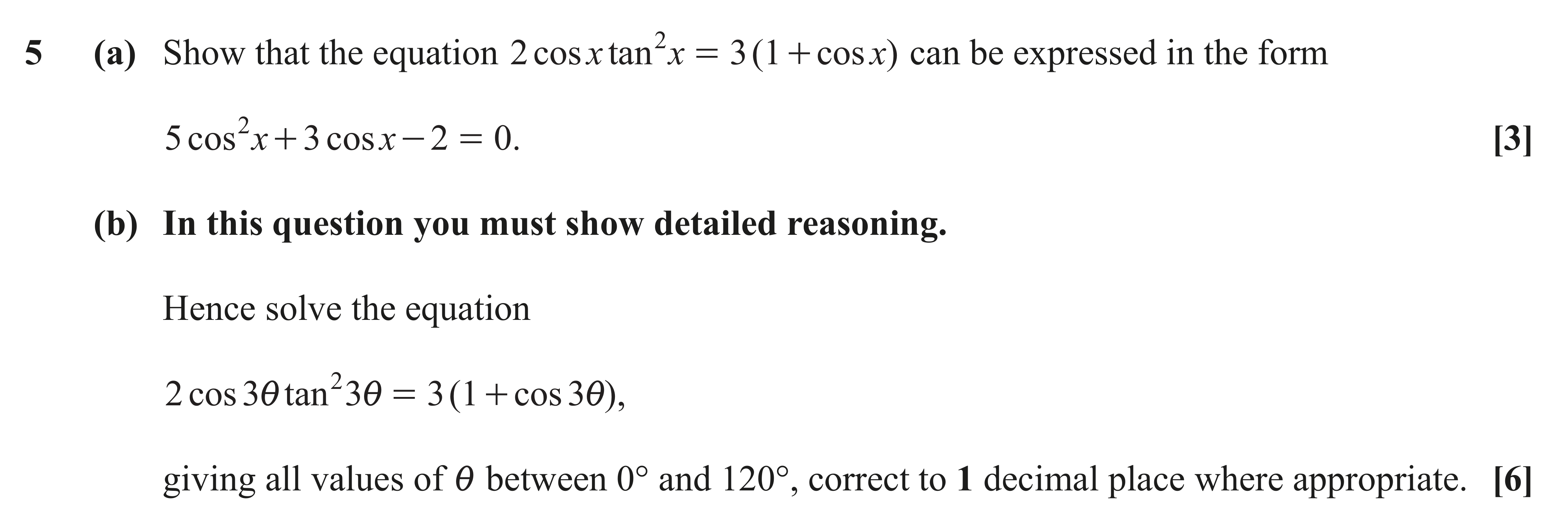 Question 5 — Trig — OCR AS Maths November 2021