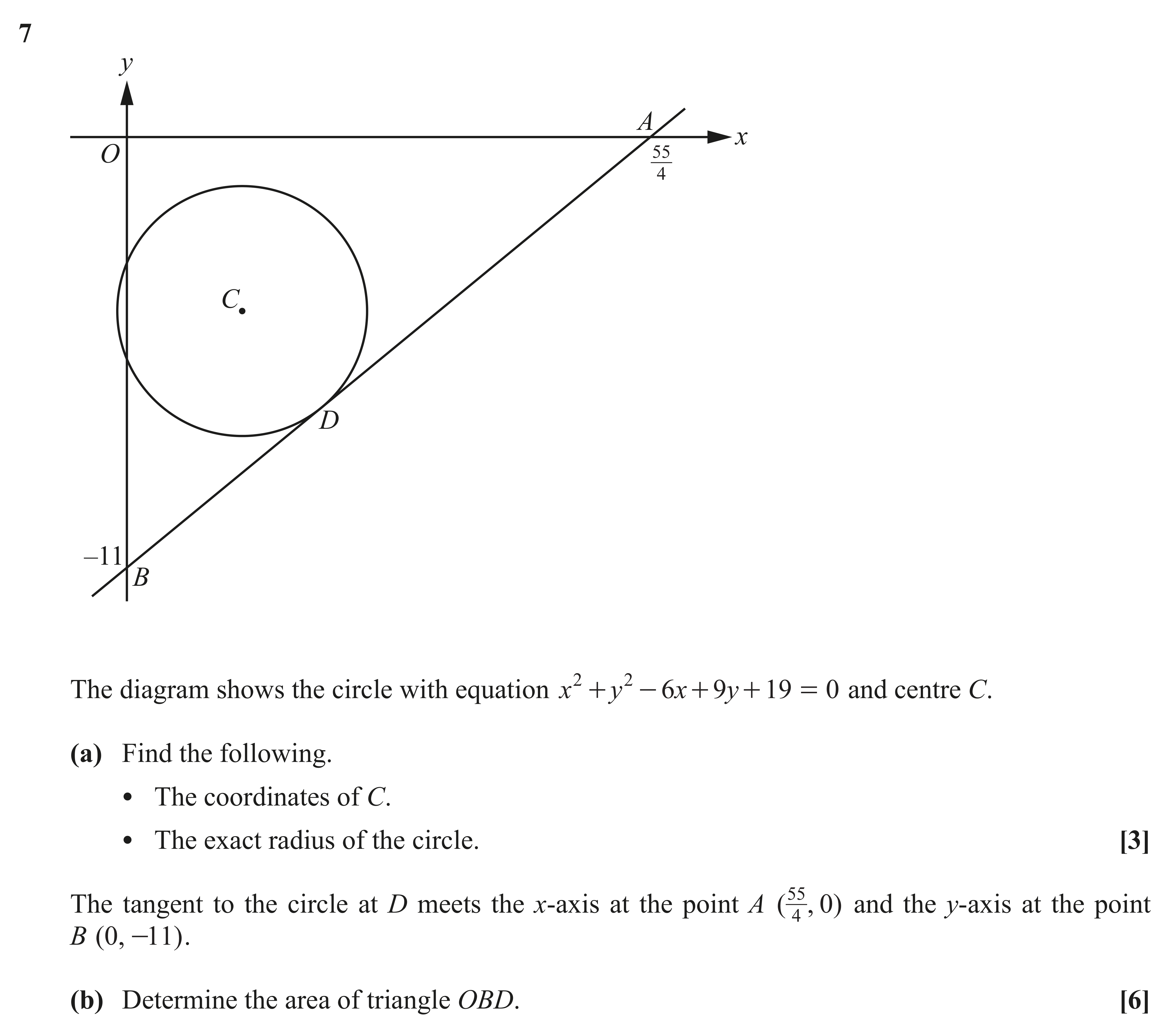 Question 7 — Circles — OCR AS Maths November 2021