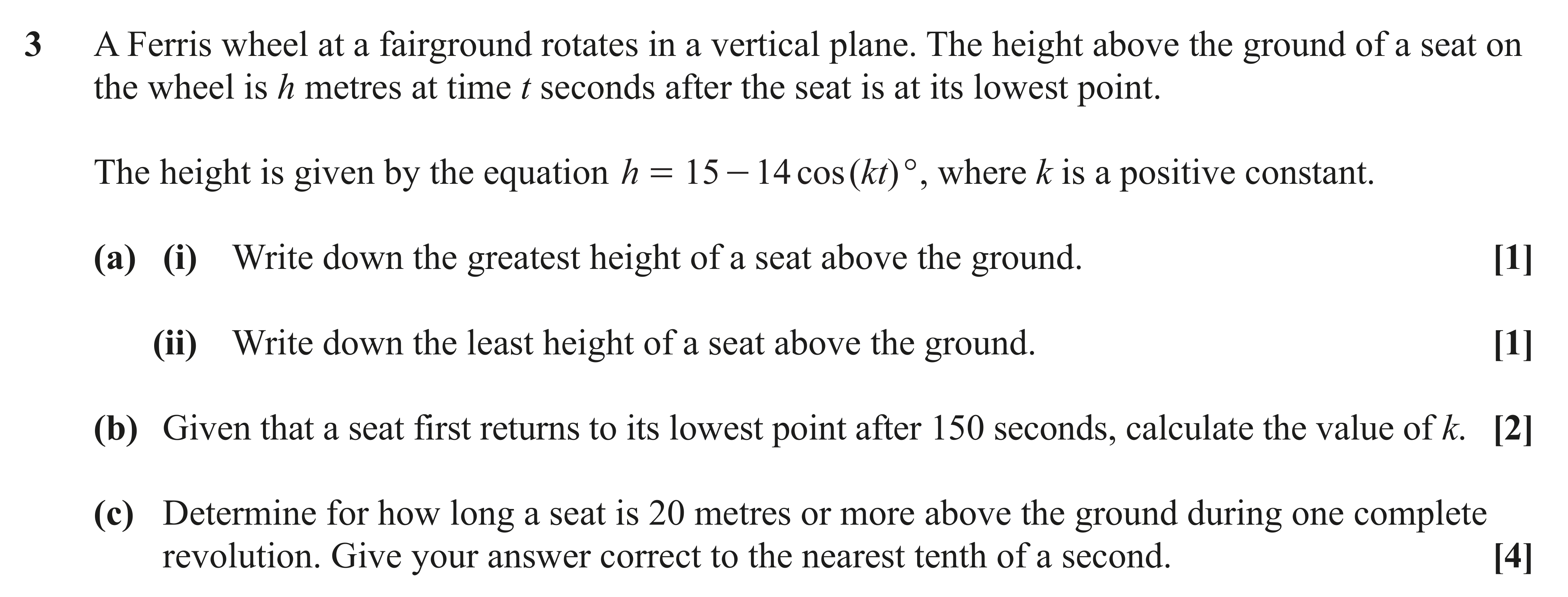 Question 3 — Trig — OCR AS Maths June 2023