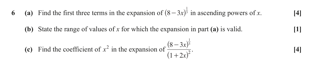 Question 6 — Binomial Expansion — OCR October 2021