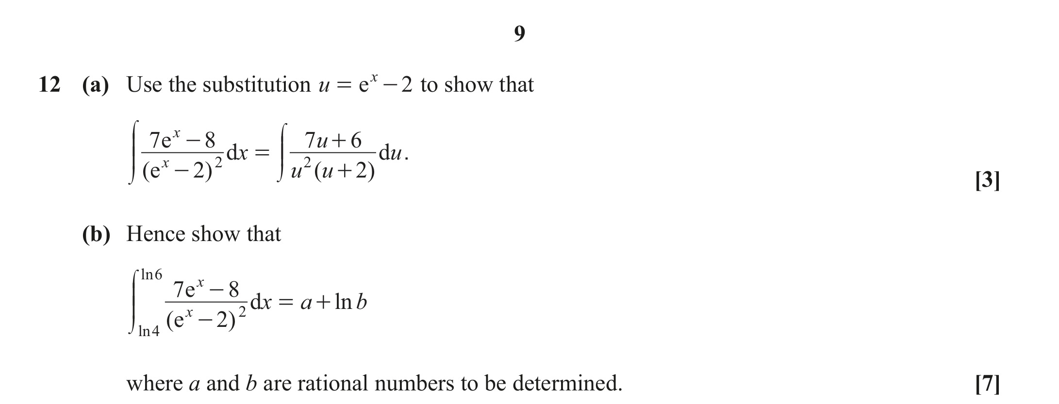 Question 12 — Integration — OCR June 2023