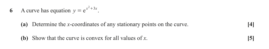 Question 6 — Differentiation — OCR June 2023