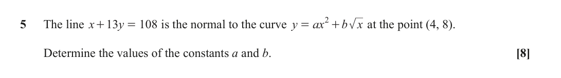 Question 5 — Differentiation — OCR June 2024