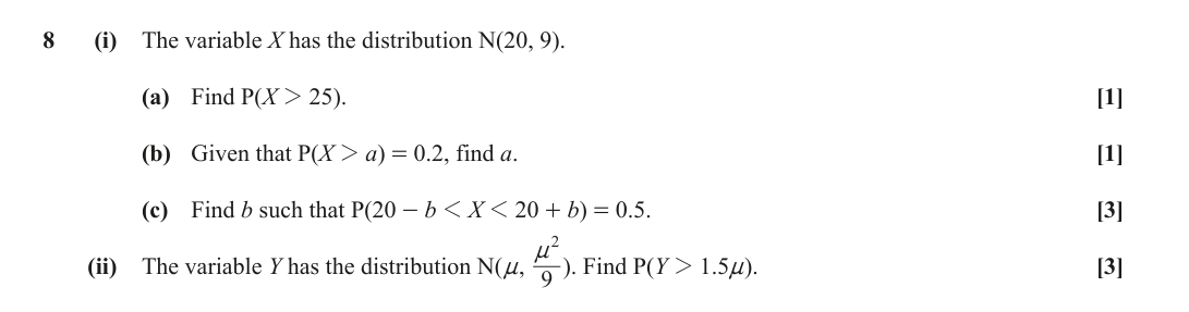 Question 8 — Normal Distribution — OCR June 2018