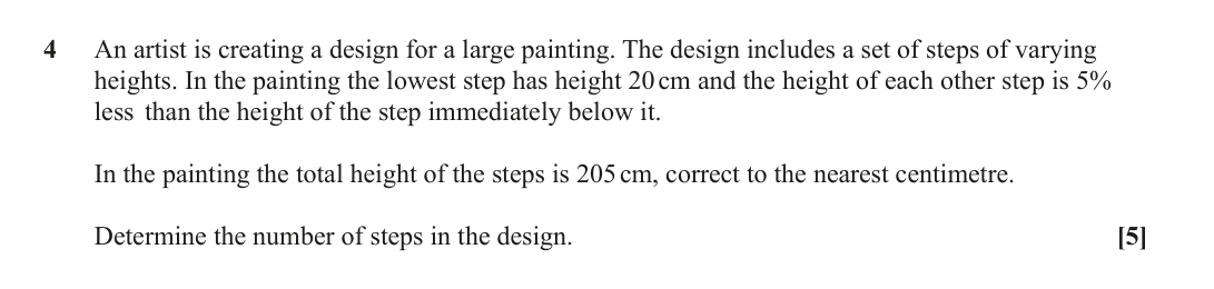 Question 4 — Geometric Sequences and Series — OCR June 2022