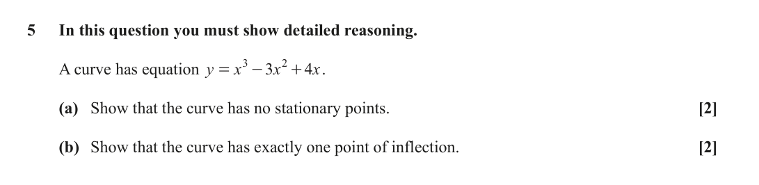 Question 5 — Differentiation — OCR June 2022