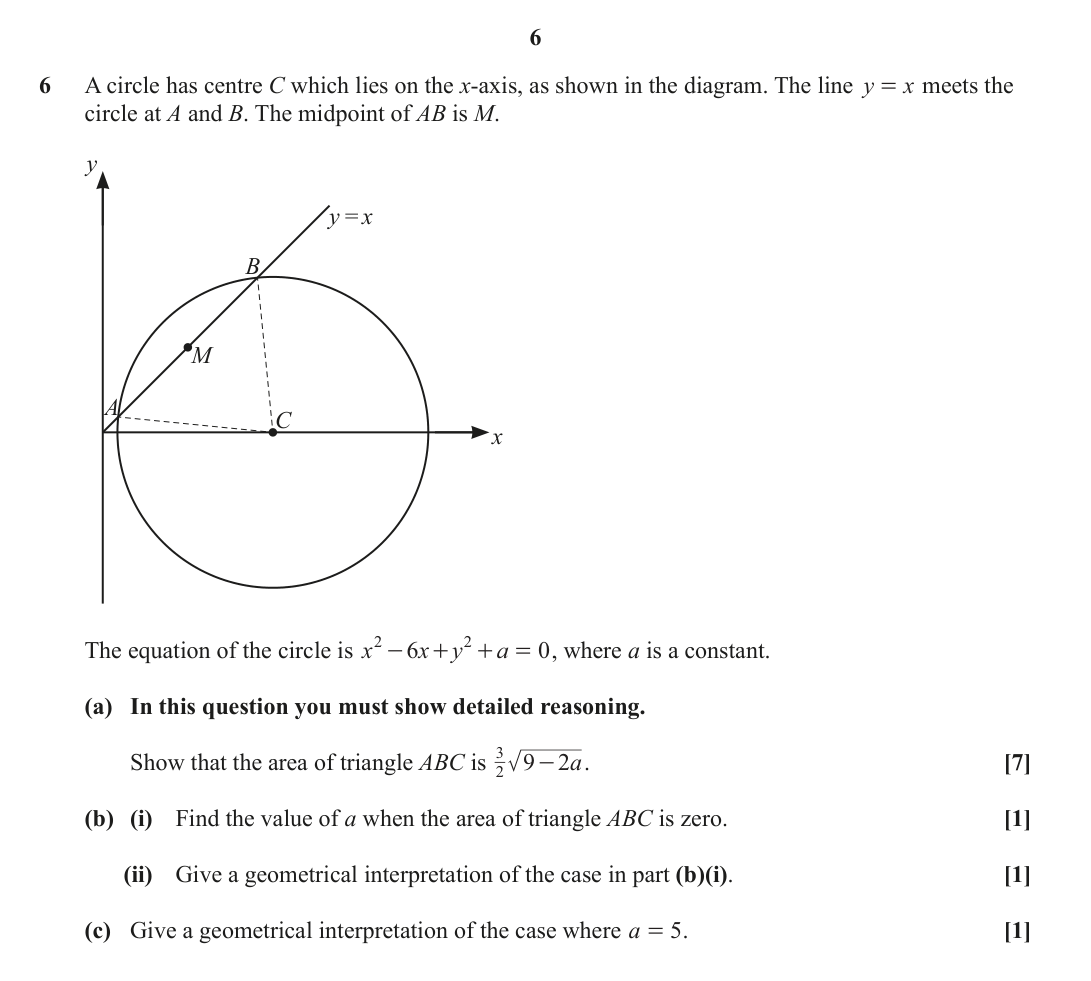 Question 6 — Circles, Triangles — OCR June 2023