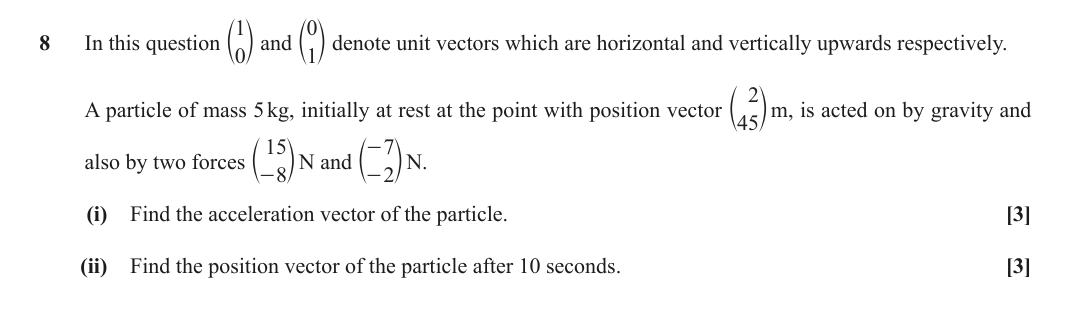 Question 8 — Forces 2d — OCR June 2018