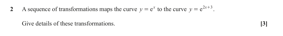 Question 2 — Graph Transformations — OCR October 2020