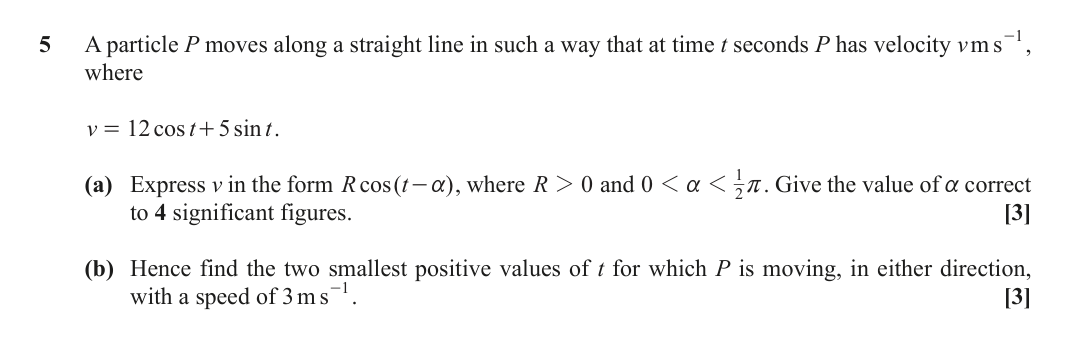 Question 5 — Trig — OCR October 2021