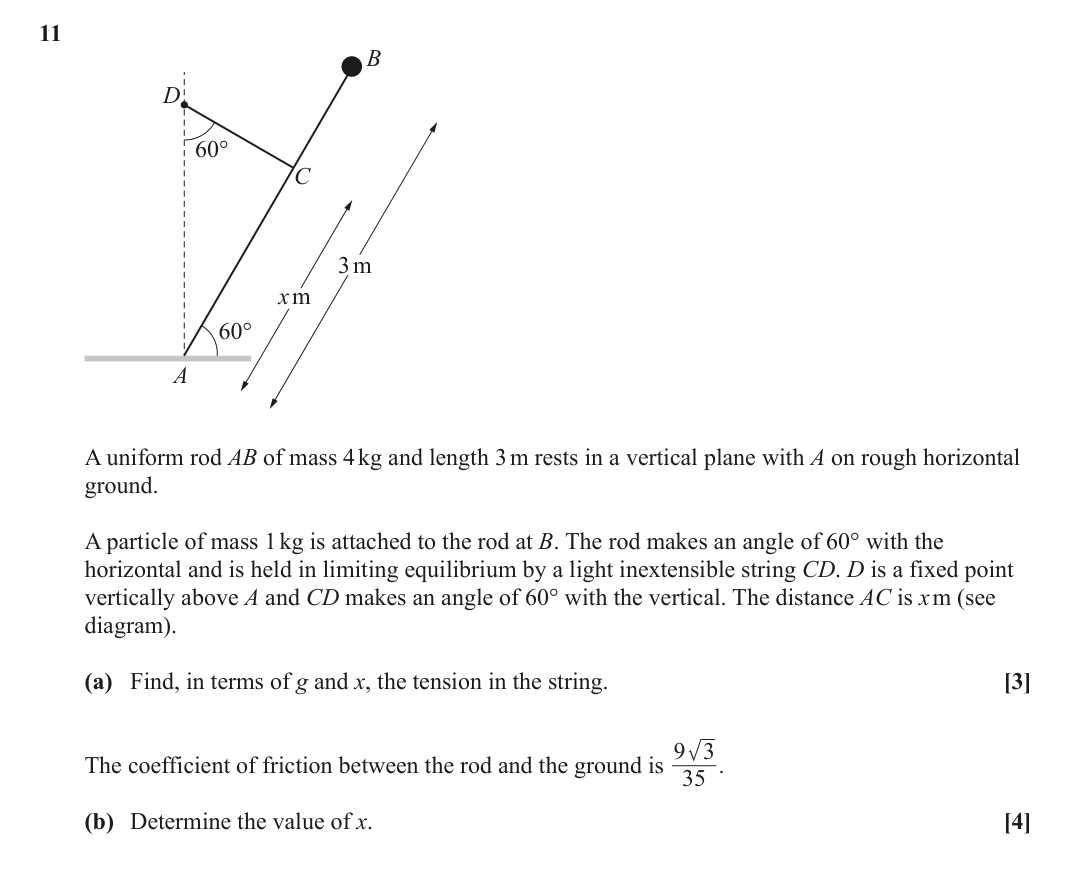 Question 11 — Moments — OCR June 2022