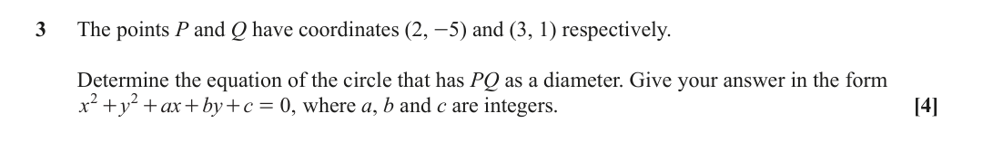Question 3 — Circles — OCR June 2022