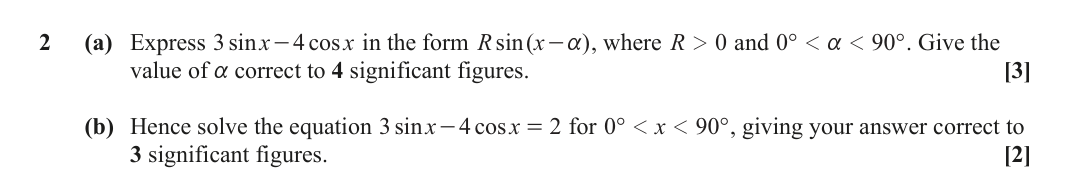 Question 2 — Trig — OCR June 2023