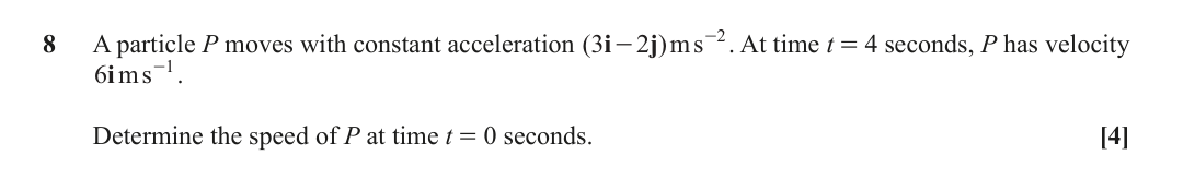 Question 8 — Constant Acceleration 2d — OCR June 2023