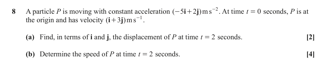 Question 8 — Constant Acceleration 2d — OCR June 2024