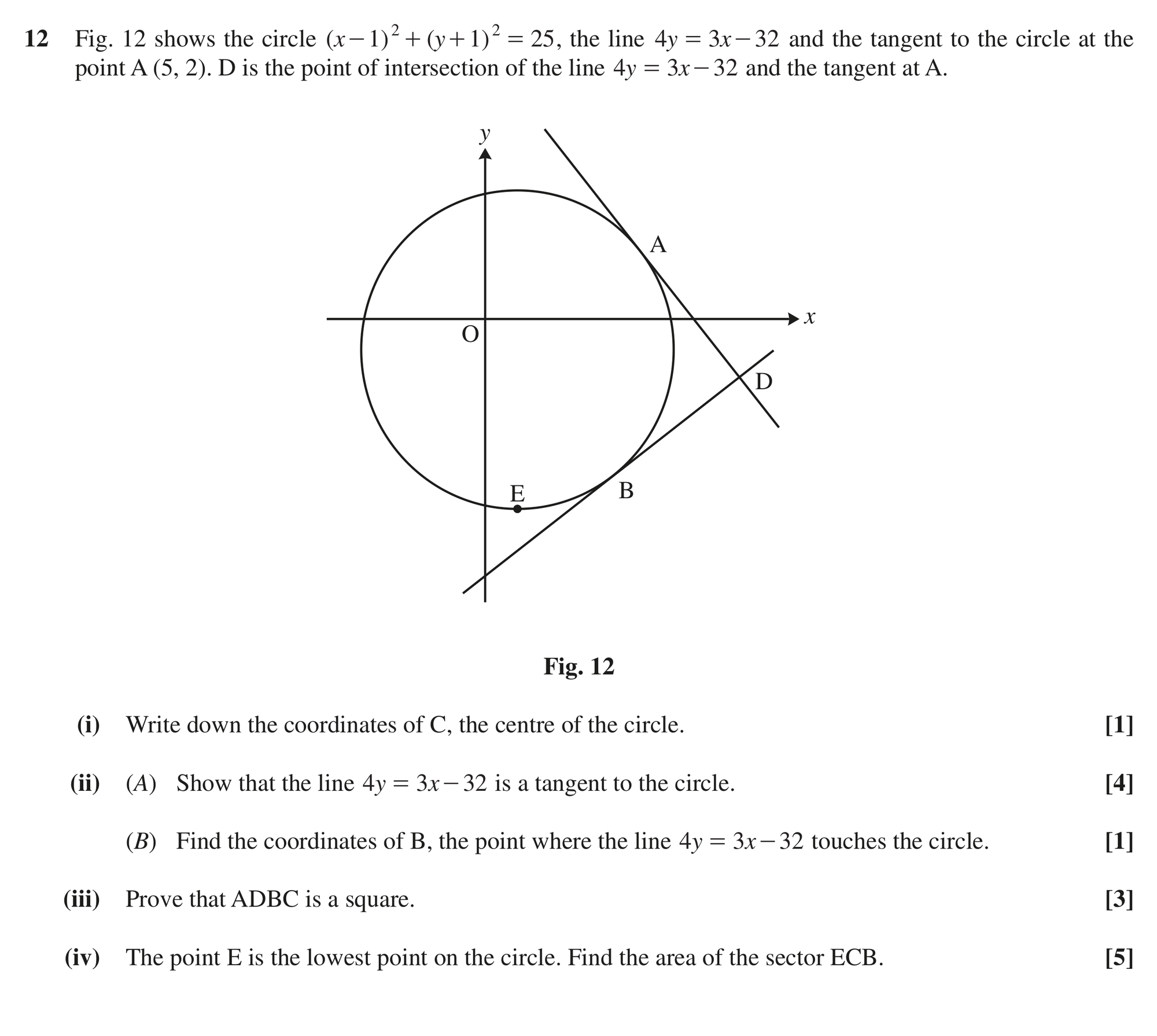 Question 12 — Circles, Arc Length, Sectors and Segments — OCR MEI June 2018