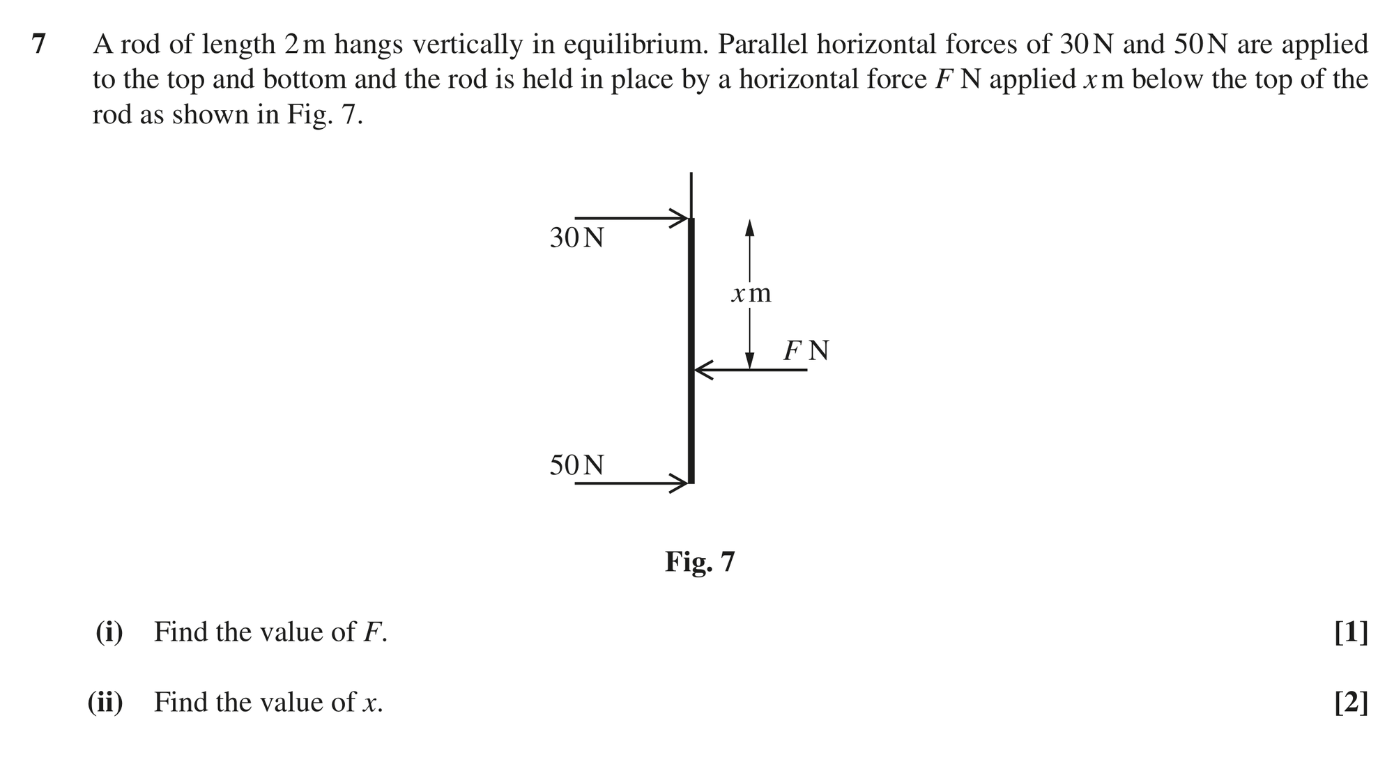 Question 7 — Moments — OCR MEI June 2018