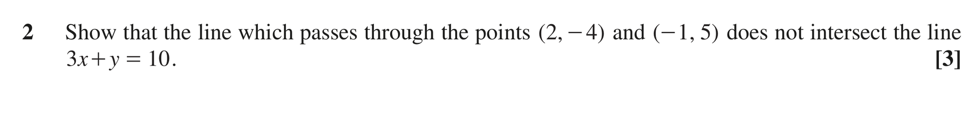 Question 2 — Coordinate Geometry — OCR MEI June 2019
