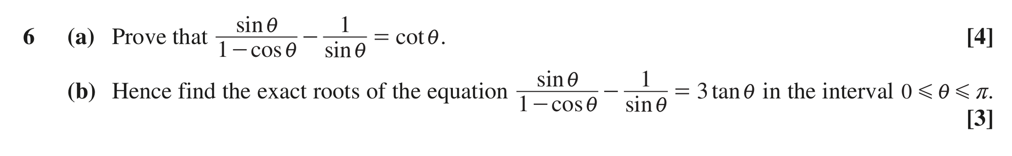 Question 6 — Trig — OCR MEI June 2019