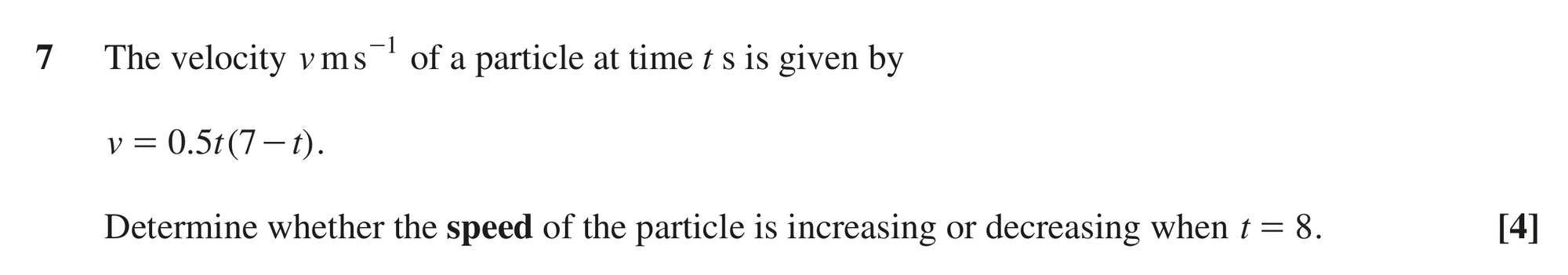 Question 7 — Differentiation — OCR MEI June 2019