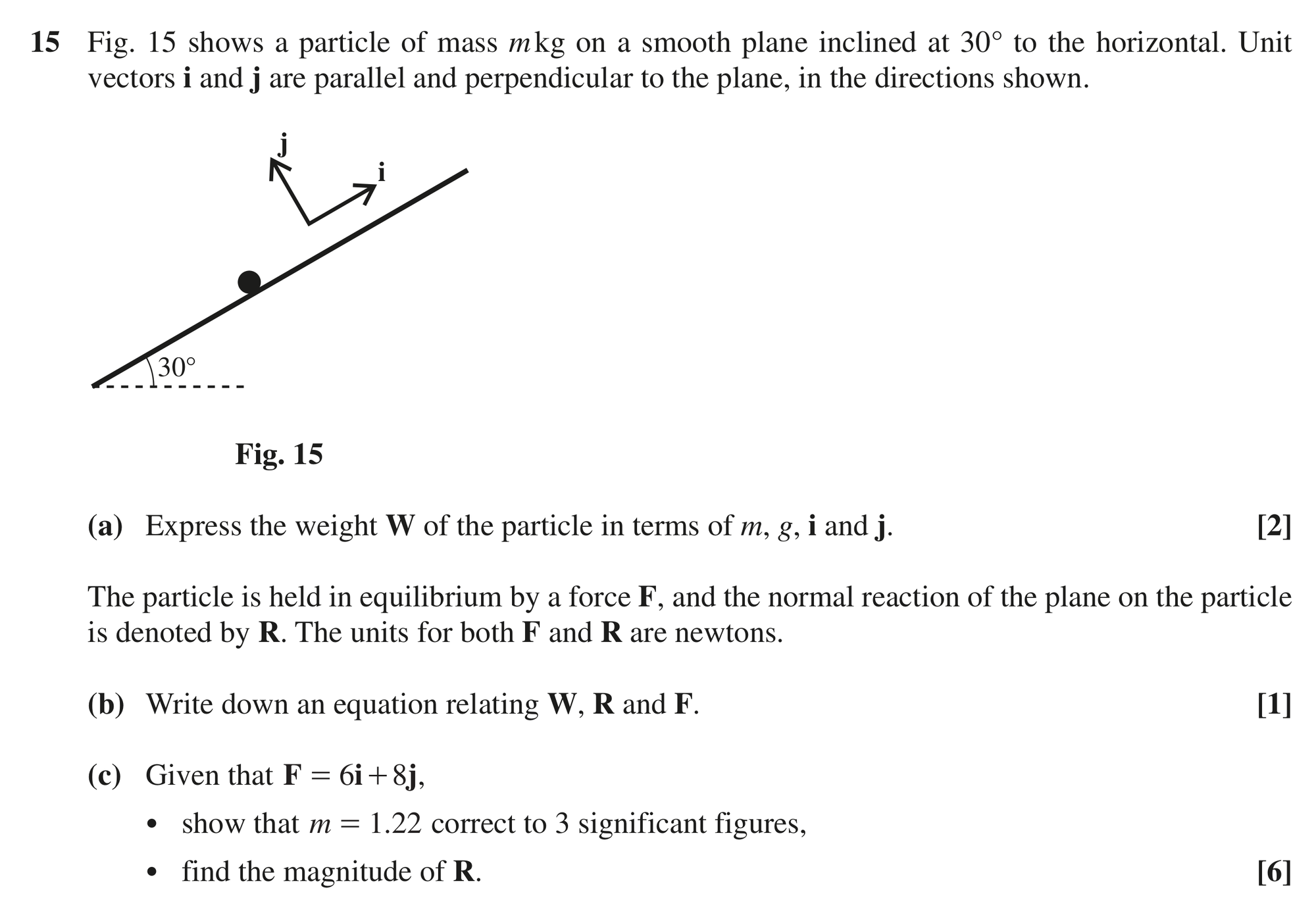 Question 15 — Forces and Friction — OCR MEI October 2020
