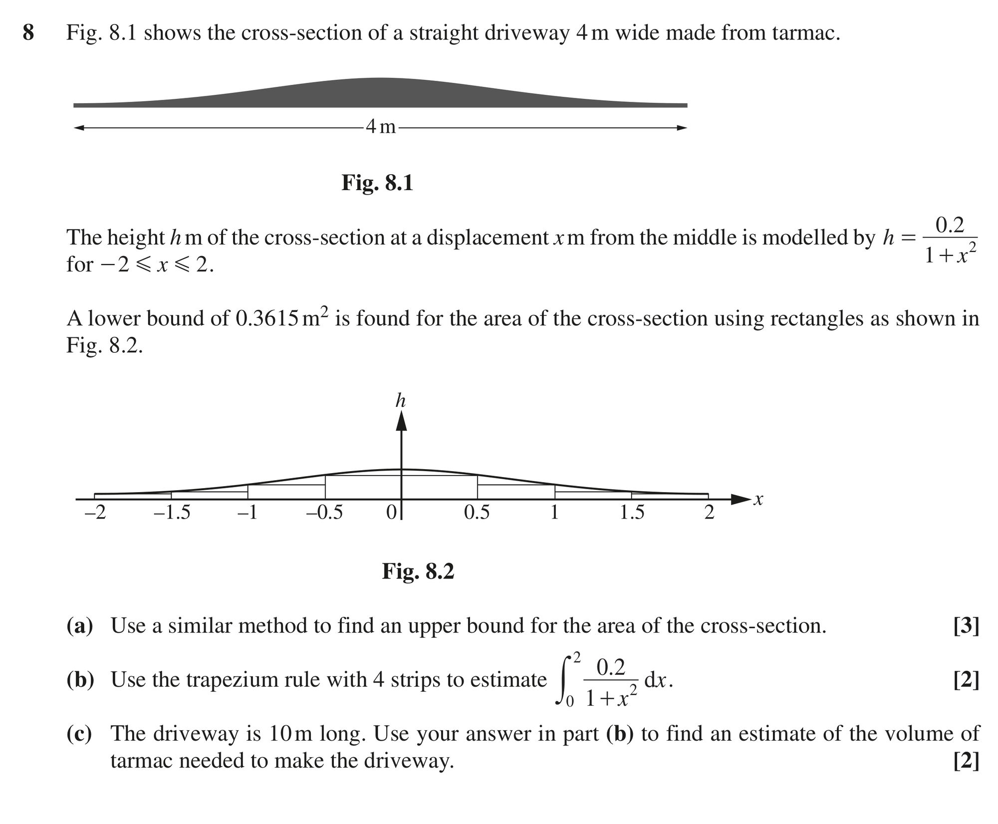 Question 8 — Trapezium Rule — OCR MEI October 2020